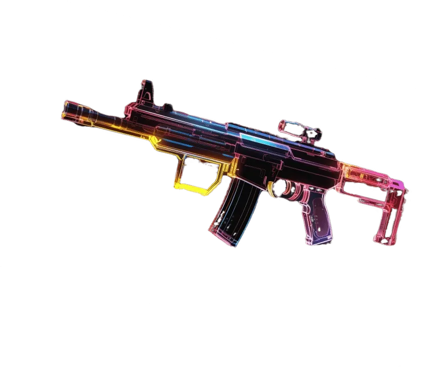 Стилізована лазертаг-гвинтівка з прозорим корпусом