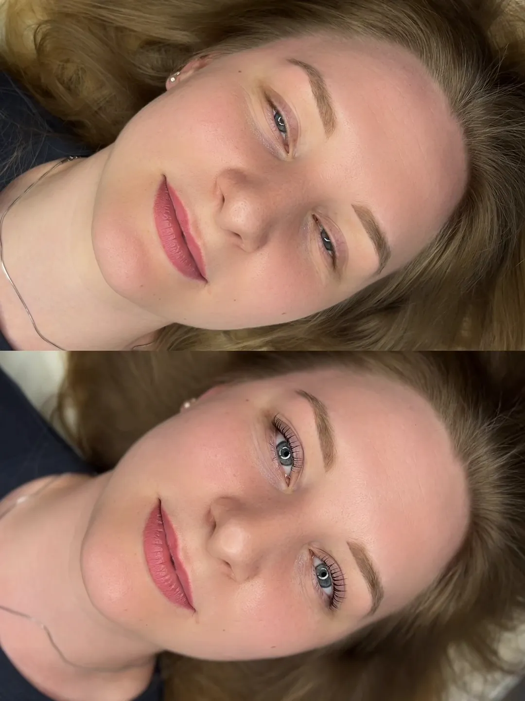 До та після нарощування вій